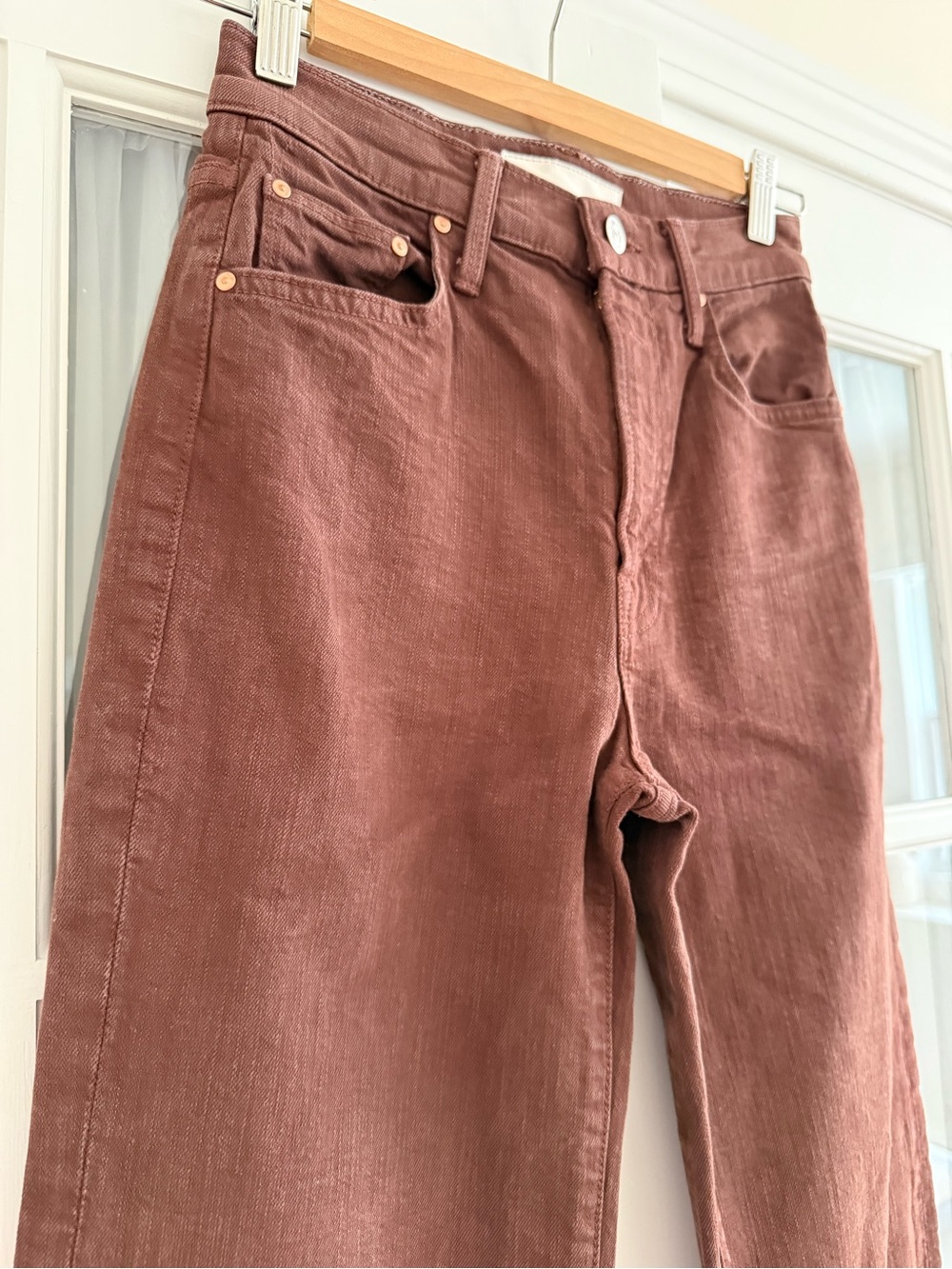 MOTHER The Rambler Zip Ankle Pants in Brown - Picture 2 of 8